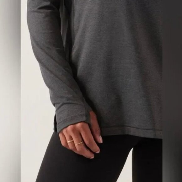 Athleta | Oversized Uptempo Elevate Hoodie Sweatshirt Long Sleeve Tee | Size XXS - Picture 2 of 14